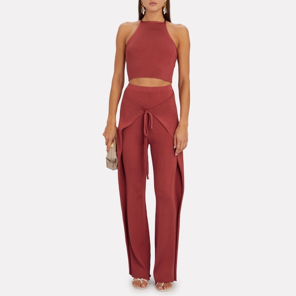1S. CULT GAIA EDIE TIE WAIST KNIT PANTS